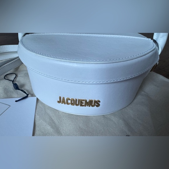 JACQUEMUS-AUTHENTIC Imported (NWT) White Leather La Boîte à Gateaux Hand Bag - Picture 13 of 16